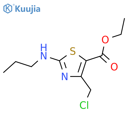 ethyl 4-(chloromethyl)-2-(propylamino)-1,3-thiazole-5-carboxylate structure