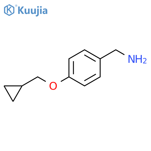 Benzenemethanamine, 4-(cyclopropylmethoxy)- structure