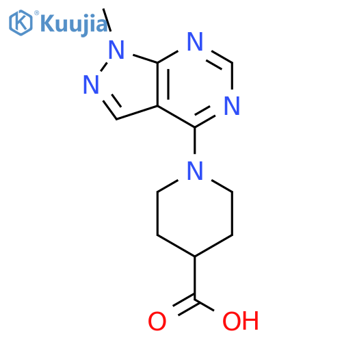 1-{1-methyl-1H-pyrazolo3,4-dpyrimidin-4-yl}piperidine-4-carboxylic acid structure