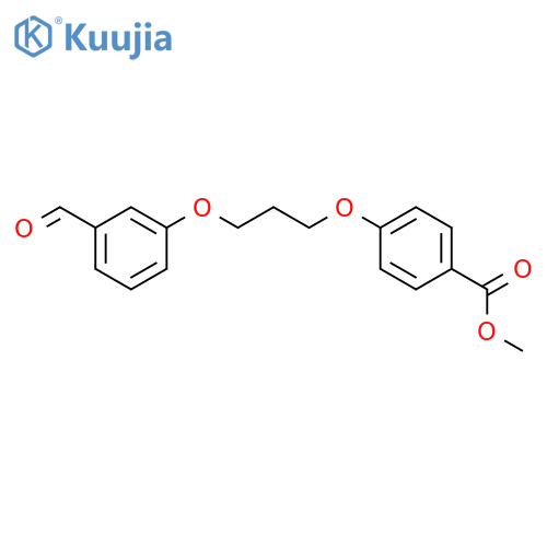 Methyl 4-3-(3-formylphenoxy)propoxy-benzenecarboxylate structure