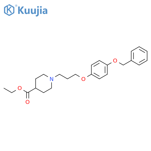 Ethyl 1-{3-4-(benzyloxy)phenoxypropyl}-4-piperidinecarboxylate structure