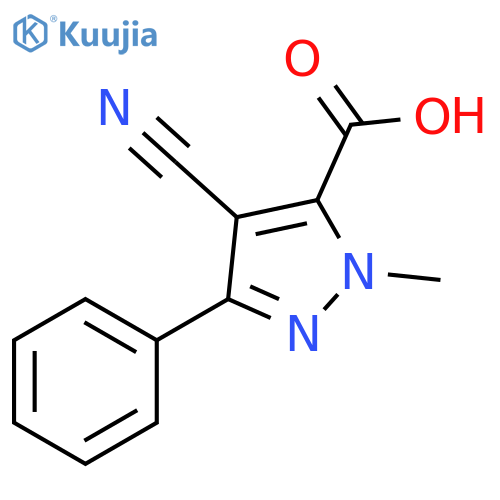1H-Pyrazole-5-carboxylic acid, 4-cyano-1-methyl-3-phenyl- structure