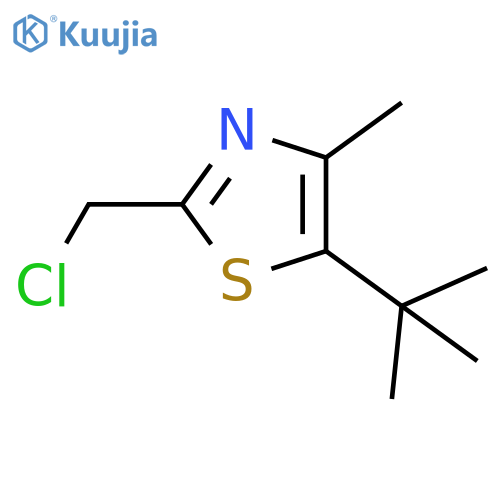 5-tert-butyl-2-(chloromethyl)-4-methyl-1,3-thiazole structure