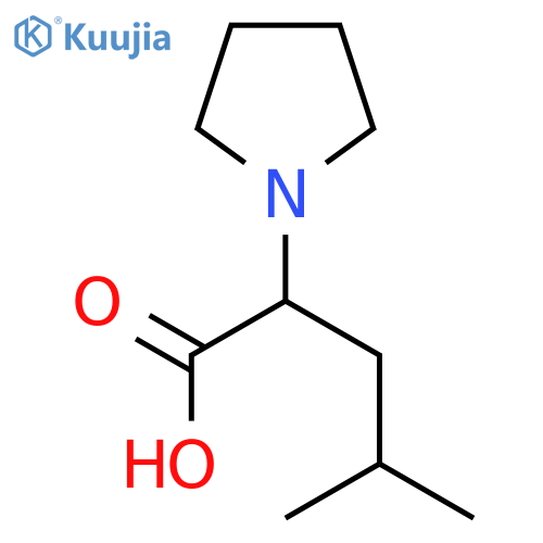 4-methyl-2-(pyrrolidin-1-yl)pentanoic acid structure