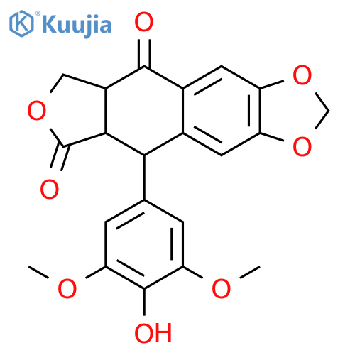 (5aR,8aR,9R)-9-(4-hydroxy-3,5-dimethoxy-phenyl)-5a,6,8a,9-tetrahydroisobenzofurano[5,6-f][1,3]benzodioxole-5,8-dione structure