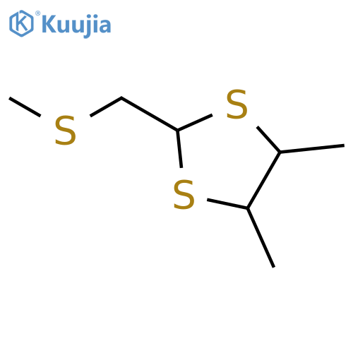 4,5-Dimethyl-2-[(methylsulfanyl)methyl]-1,3-dithiolane structure