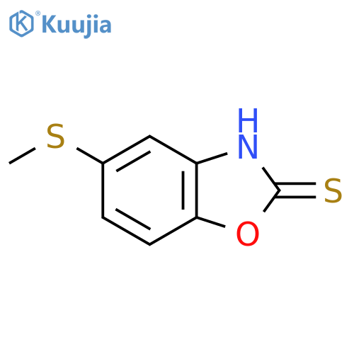 2-Mercapto-5-(methylthio)benzo[d]oxazole structure