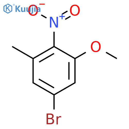 Benzene, 5-bromo-1-methoxy-3-methyl-2-nitro- structure