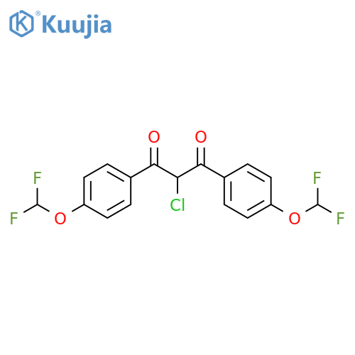 2-chloro-1,3-bis4-(difluoromethoxy)phenylpropane-1,3-dione structure