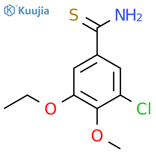 3-Chloro-5-ethoxy-4-methoxybenzene-1-carbothioamide structure