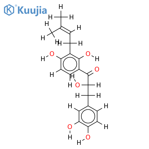 2,3',4,4',alpha-pentahydroxy-3-prenyldihydrochalcone structure