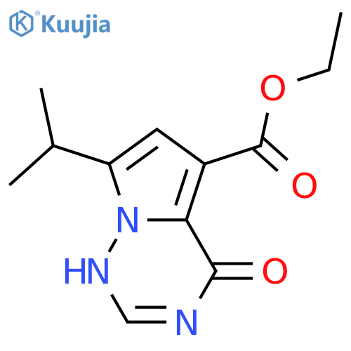 Ethyl 7-isopropyl-4-oxo-3,4-dihydropyrrolo[2,1-F][1,2,4]triazine-5-carboxylate structure