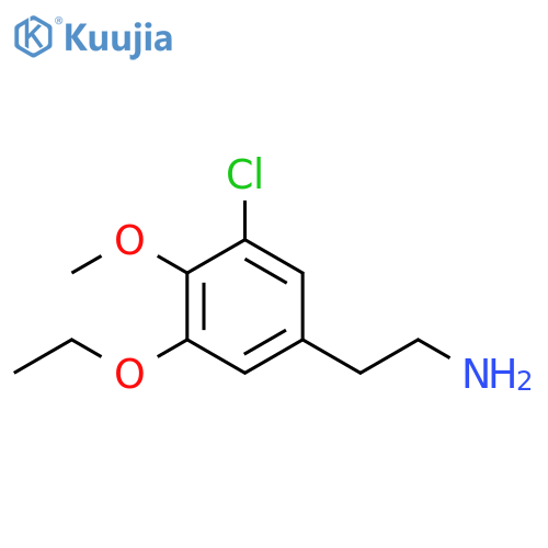 2-(3-chloro-5-ethoxy-4-methoxyphenyl)ethan-1-amine structure