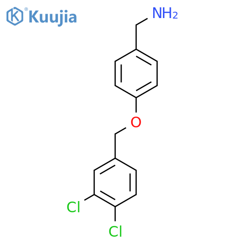 (4-((3,4-Dichlorobenzyl)oxy)phenyl)methanamine structure