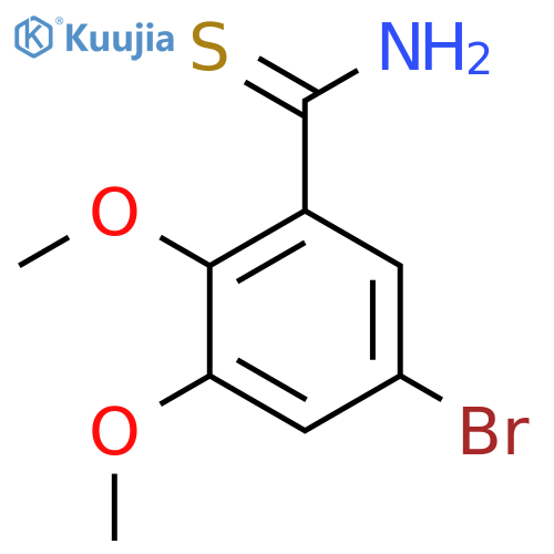5-bromo-2,3-dimethoxybenzene-1-carbothioamide structure
