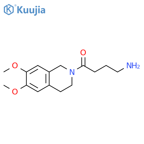1-Butanone, 4-amino-1-(3,4-dihydro-6,7-dimethoxy-2(1H)-isoquinolinyl)- structure