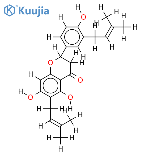 3',6-di(gamma,gamma-dimethylallyl)-4',5,7-trihydroxyflavanone structure