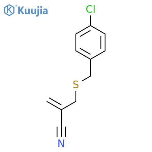 2-Propenenitrile, 2-[[[(4-chlorophenyl)methyl]thio]methyl]- structure