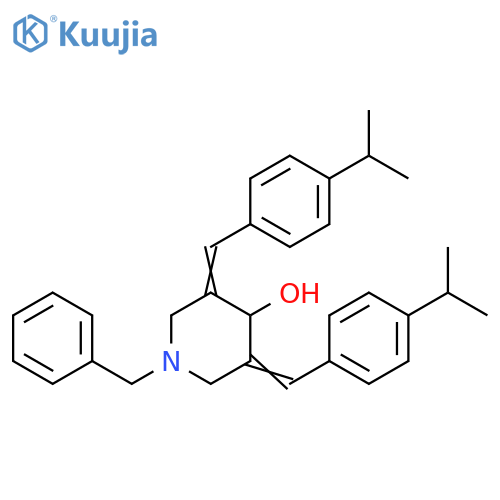 (3E,5E)-1-benzyl-3,5-bis({[4-(propan-2-yl)phenyl]methylidene})piperidin-4-ol structure
