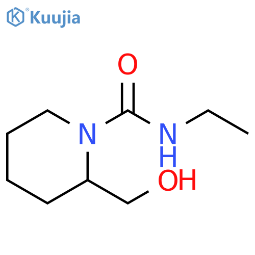 N-ethyl-2-(hydroxymethyl)piperidine-1-carboxamide structure