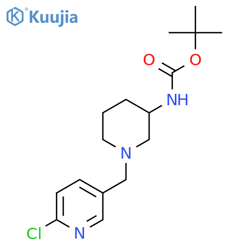  N-[1-[(6-Chloro-3-pyridinyl)methyl]-3-piperidinyl]carbamic acid tert-butyl ester structure