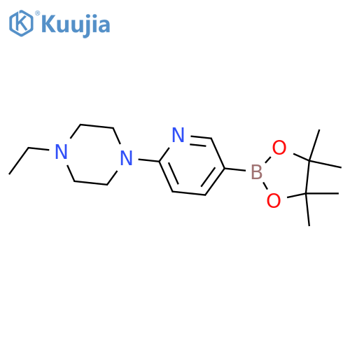 2-(4-ethyl-piperazin-1-yl)pyridine-5-boronic acid pinacol structure
