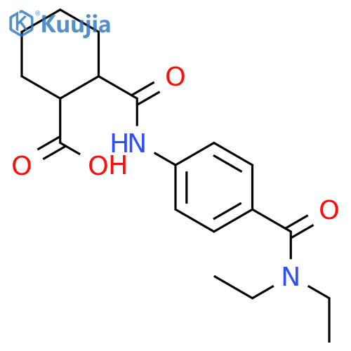 2-({4-(Diethylamino)carbonylanilino}carbonyl)-cyclohexanecarboxylic Acid structure