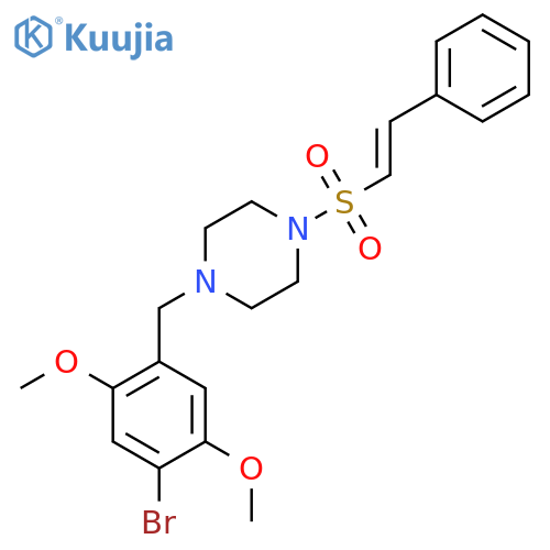 1-[(4-Bromo-2,5-dimethoxyphenyl)methyl]-4-(2-phenylethenesulfonyl)piperazine structure