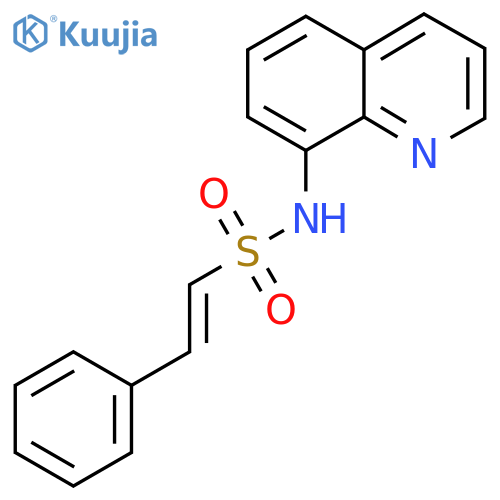(E)-2-phenyl-N-quinolin-8-ylethenesulfonamide structure