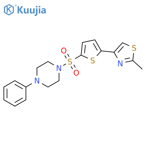 1-{5-(2-methyl-1,3-thiazol-4-yl)thiophen-2-ylsulfonyl}-4-phenylpiperazine structure