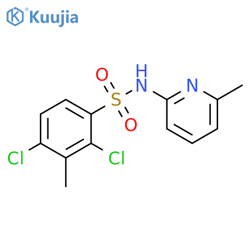 2,4-dichloro-3-methyl-N-(6-methylpyridin-2-yl)benzene-1-sulfonamide structure