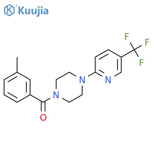 (3-Methylphenyl)-[4-[5-(trifluoromethyl)pyridin-2-yl]piperazin-1-yl]methanone structure