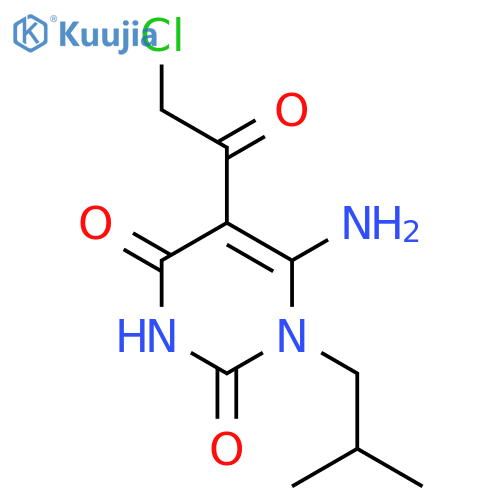 6-Amino-5-(2-chloroacetyl)-1-(2-methylpropyl)-1,2,3,4-tetrahydropyrimidine-2,4-dione structure