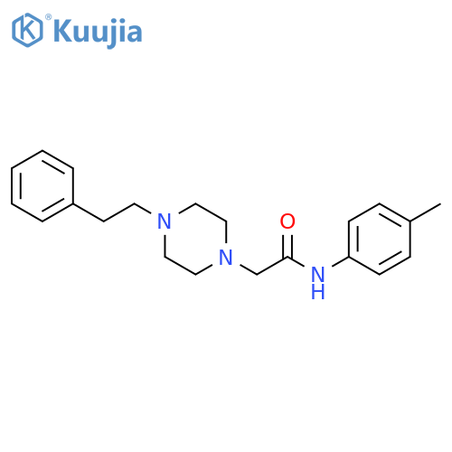 N-(4-methylphenyl)-2-4-(2-phenylethyl)piperazin-1-ylacetamide structure