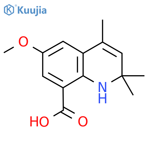 6-Methoxy-2,2,4-trimethyl-1,2-dihydroquinoline-8-carboxylic acid structure