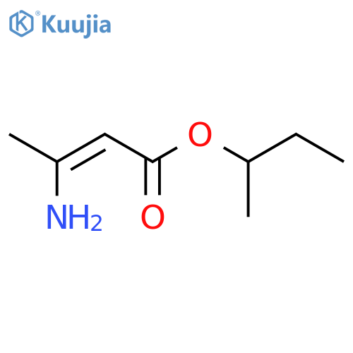 2-Butenoic acid, 3-amino-, 1-methylpropyl ester structure