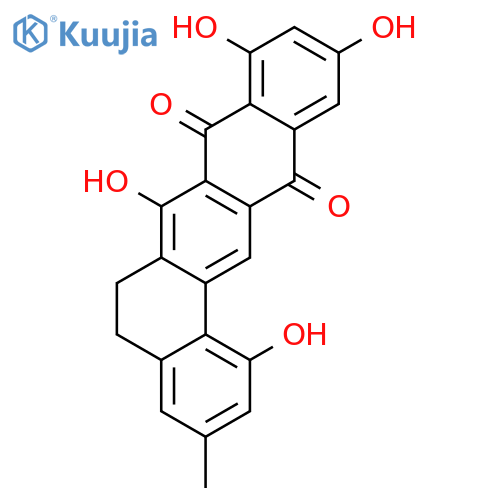 Benzo[a]naphthacene-8,13-dione,5,6-dihydro-1,7,9,11-tetrahydroxy-3-methyl- (9CI) structure