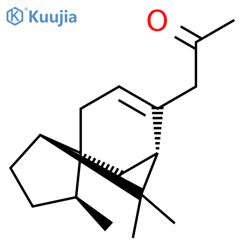 (3R-(3alpha,3abeta,7beta,8aalpha))-1-(2,3,4,7,8,8a-Hexahydro-3,8,8-trimethyl-1H-3a,7-methanoazulen-6-yl)acetone structure
