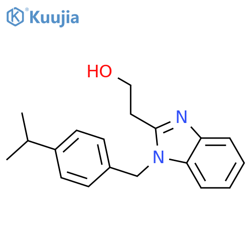 2-(1-{4-(propan-2-yl)phenylmethyl}-1H-1,3-benzodiazol-2-yl)ethan-1-ol structure