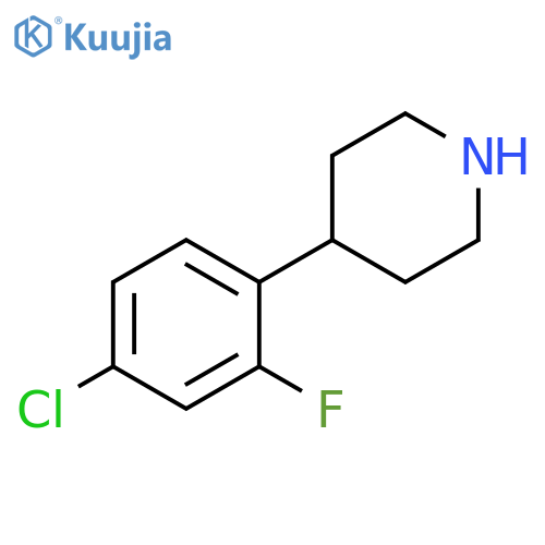 4-(4-chloro-2-fluorophenyl)piperidine structure