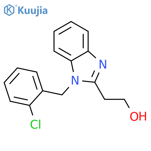 2-{1-(2-chlorophenyl)methyl-1H-1,3-benzodiazol-2-yl}ethan-1-ol structure