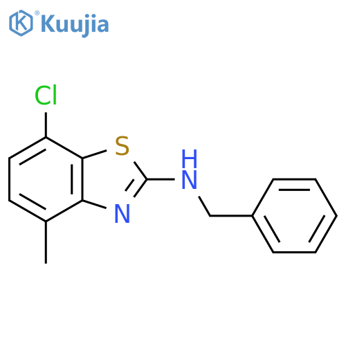 N-Benzyl-7-chloro-4-methyl-1,3-benzothiazol-2-amine structure