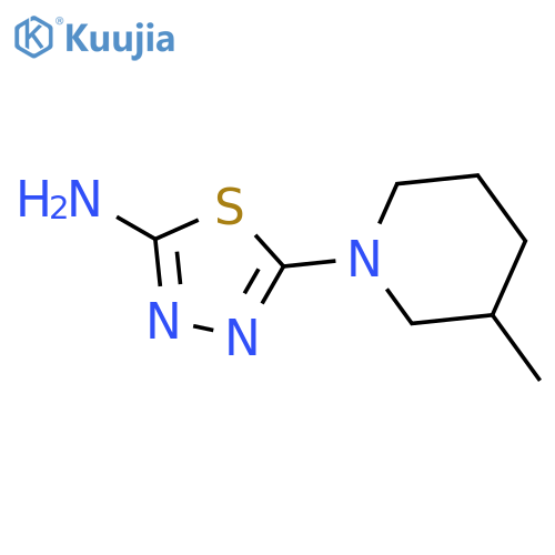 5-(3-methylpiperidin-1-yl)-1,3,4-thiadiazol-2-amine structure