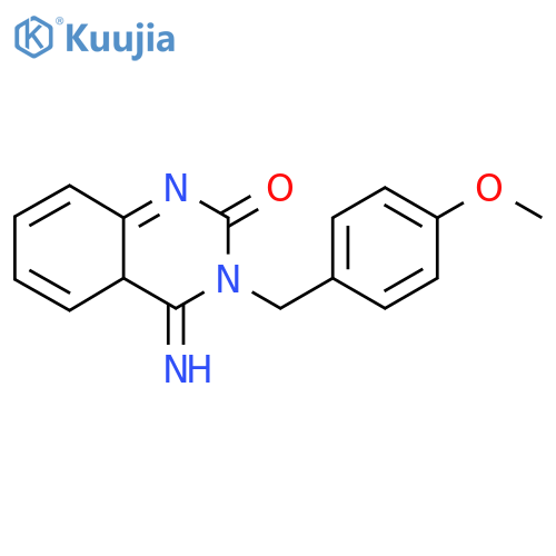 4-imino-3-(4-methoxyphenyl)methyl-1,2,3,4-tetrahydroquinazolin-2-one structure
