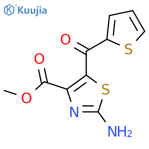 methyl 2-amino-5-(thiophene-2-carbonyl)-1,3-thiazole-4-carboxylate structure