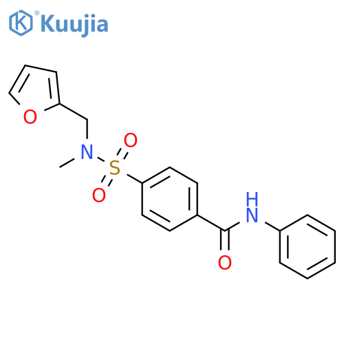 4-{(furan-2-yl)methyl(methyl)sulfamoyl}-N-phenylbenzamide structure