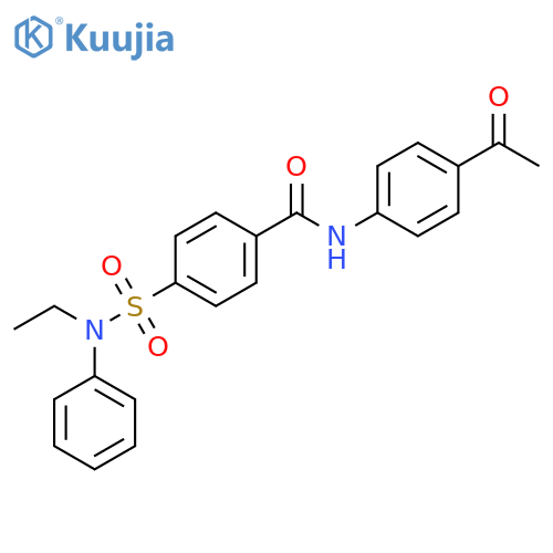 N-(4-acetylphenyl)-4-ethyl(phenyl)sulfamoylbenzamide structure