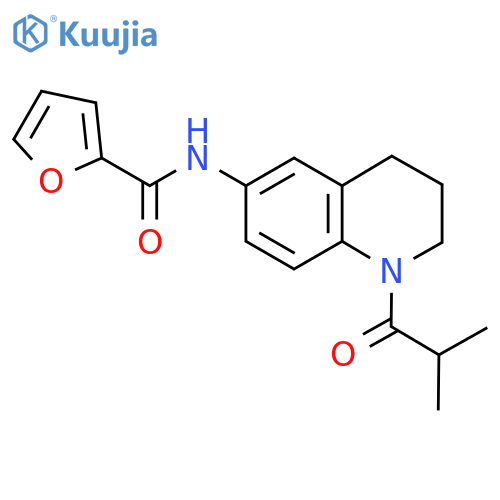 N-1-(2-methylpropanoyl)-1,2,3,4-tetrahydroquinolin-6-ylfuran-2-carboxamide structure