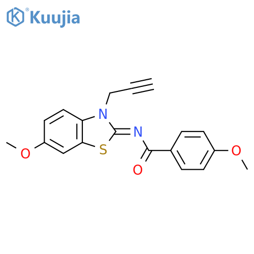 4-methoxy-N-(2Z)-6-methoxy-3-(prop-2-yn-1-yl)-2,3-dihydro-1,3-benzothiazol-2-ylidenebenzamide structure