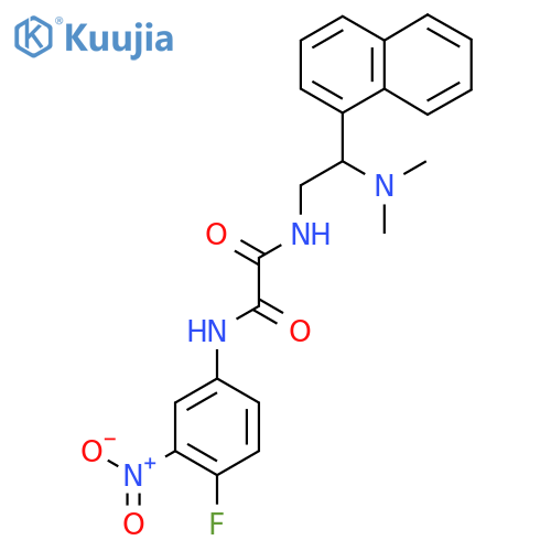 N'-2-(dimethylamino)-2-(naphthalen-1-yl)ethyl-N-(4-fluoro-3-nitrophenyl)ethanediamide structure